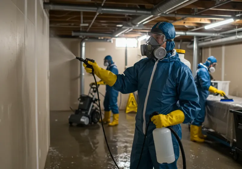 Basement Sanitization and Antimicrobial Treatment process in Lafayette, IN