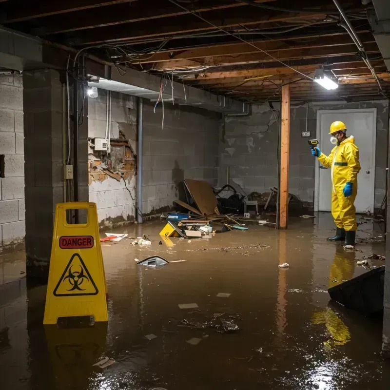 Flooded Basement Electrical Hazard in Lafayette, IN Property