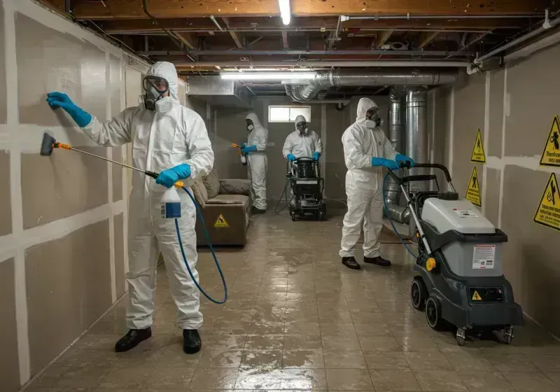 Basement Moisture Removal and Structural Drying process in Lafayette, IN